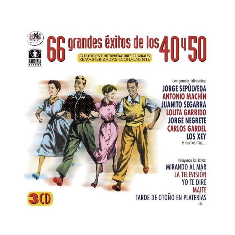 66 GRANDES EXITOS DE LOS 40 Y 50 - Grabaciones e Interpretaciones Originales