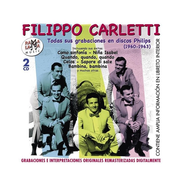 FILIPPO CARLETTI - Todas sus grabaciones en Discos Philips 1960-1963