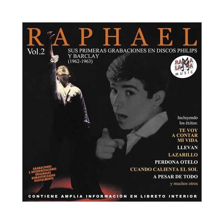 RAPHAEL VOL.2 - SUS PRIMERAS GRABACIONES EN DISCOS PHILIPS Y BARCLAY 1962-63