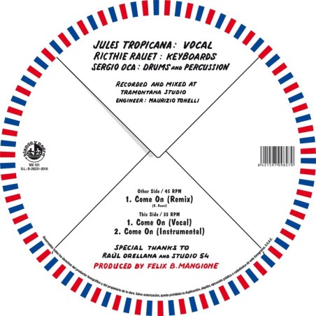 JULES TROPICANA - COME ON (Picture Disc) VINYL