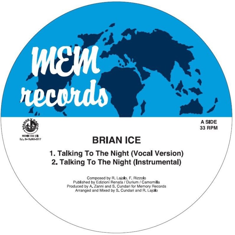 BRIAN ICE - TALKING TO THE NIGHT (Picture Disc) VINYL