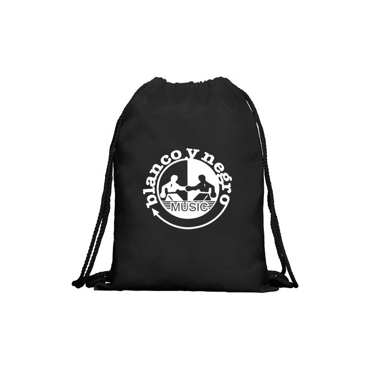 BOLSA PLAYA NEGRA BLANCO Y NEGRO MUSIC