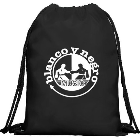 BOLSA PLAYA NEGRA BLANCO Y NEGRO MUSIC