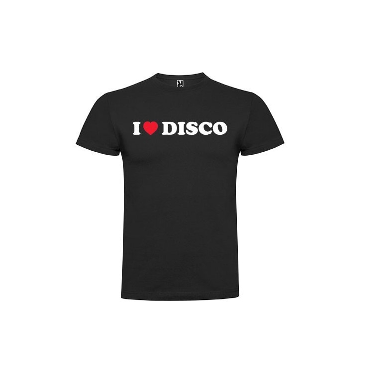 CAMISETA/T-SHIRT I LOVE DISCO NEGRA TALLA L