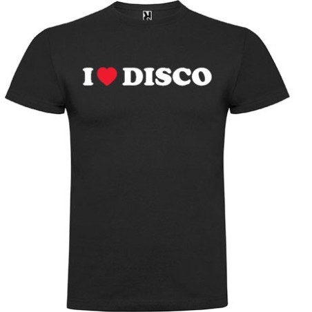 CAMISETA/T-SHIRT I LOVE DISCO NEGRA TALLA L