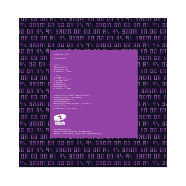 TANNER FEAT. PARDO - NO GO NO MORE (TRANSPARENT VINYL)