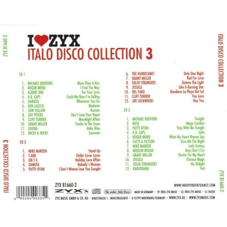 I LOVE ZYX ITALO DISCO CONNECTION 3