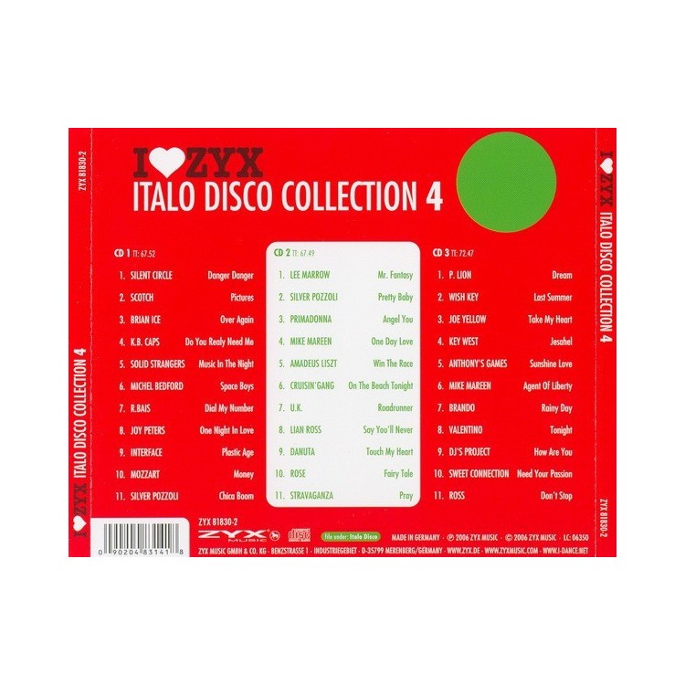 I LOVE ZYX ITALO DISCO CONNECTION 4