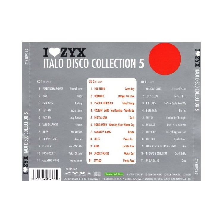I LOVE ZYX ITALO DISCO CONNECTION 5