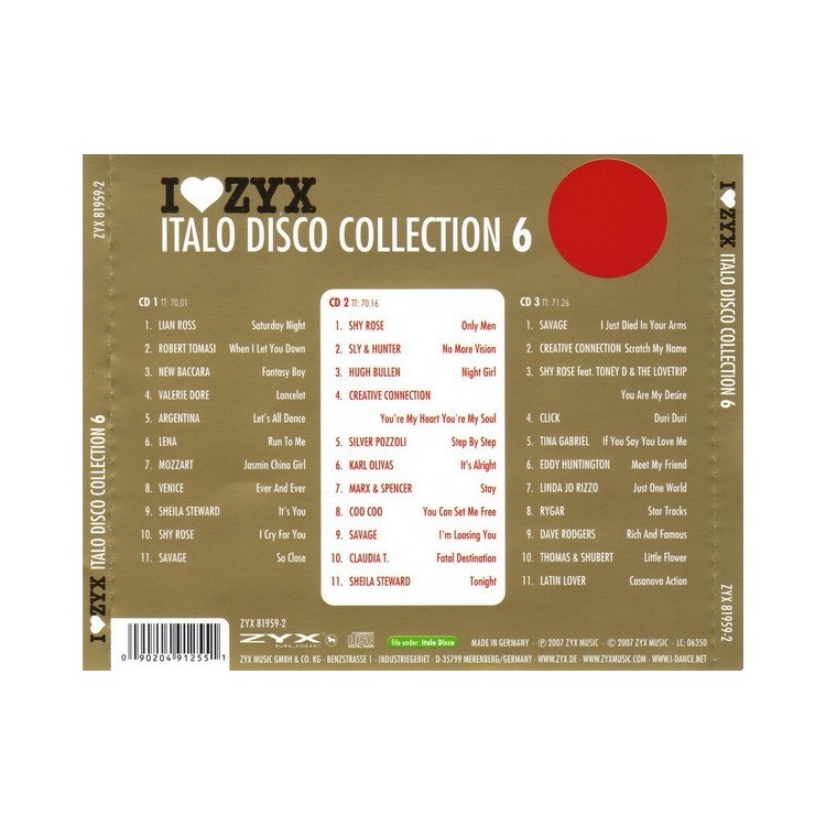 I LOVE ZYX ITALO DISCO CONNECTION 6