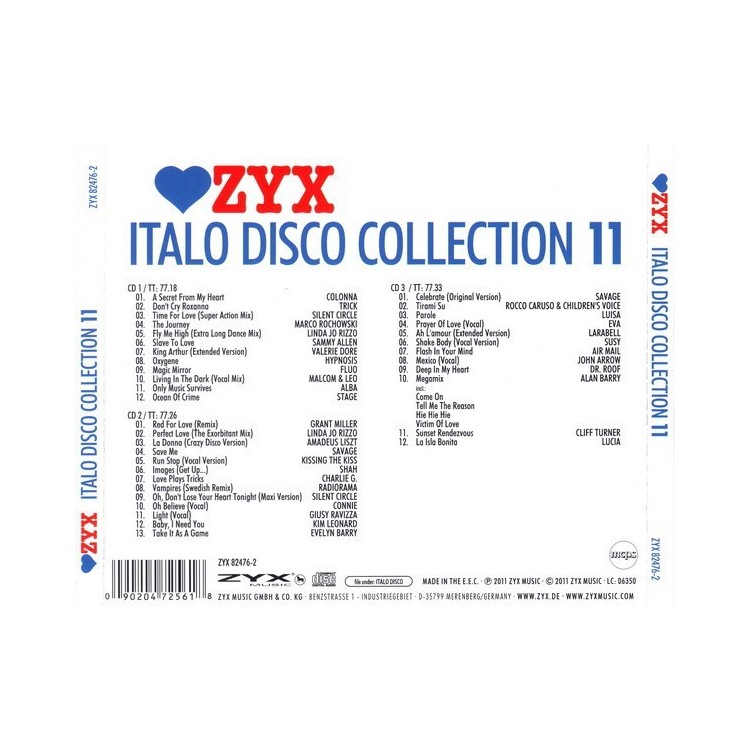 I LOVE ZYX ITALO DISCO CONNECTION 11