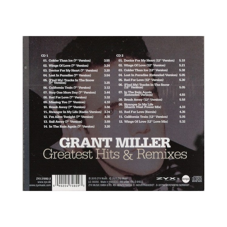 GRANT MILLER - GREATEST HITS & REMIXES - CD
