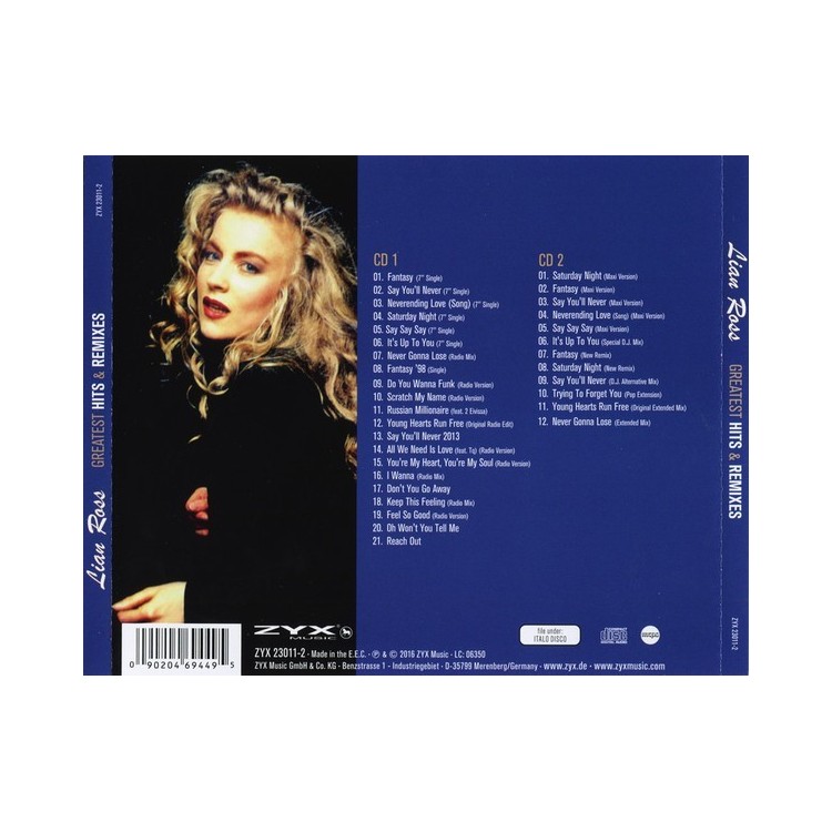 LIAN ROSS - GREATEST HITS & REMIXES - CD