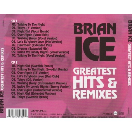 BRIAN ICE - GREATEST HITS & REMIXES - CD BRIAN ICE - GREATEST HITS & REMIXES - CD