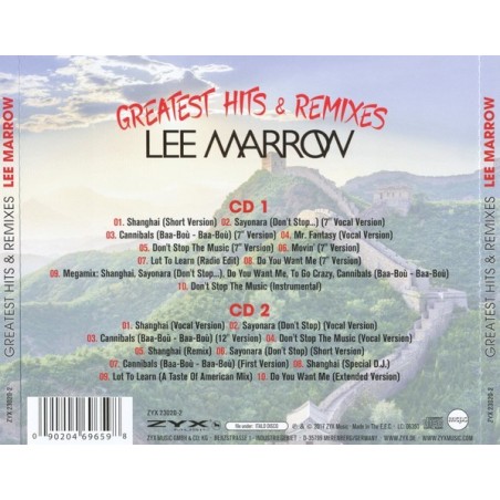 LEE MARROW - GREATEST HITS & REMIXES - CD