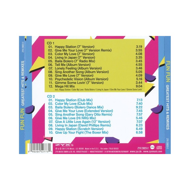 FUN FUN - GREATEST HITS & REMIXES - CD