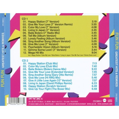 FUN FUN - GREATEST HITS & REMIXES - CD