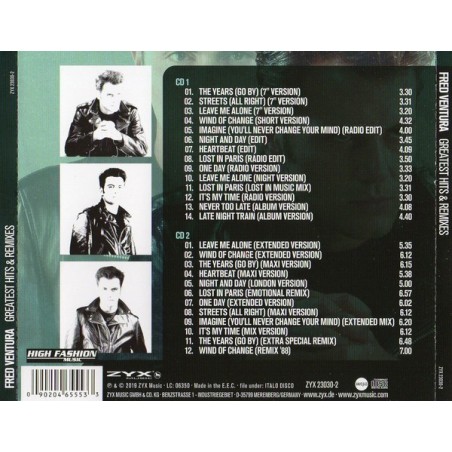 FRED VENTURA - GREATEST HITS & REMIXES - CD