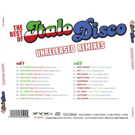 THE BEST OF ITALO DISCO UNRELEASED REMIXES - CD THE BEST OF ITALO DISCO UNRELEASED REMIXES - CD