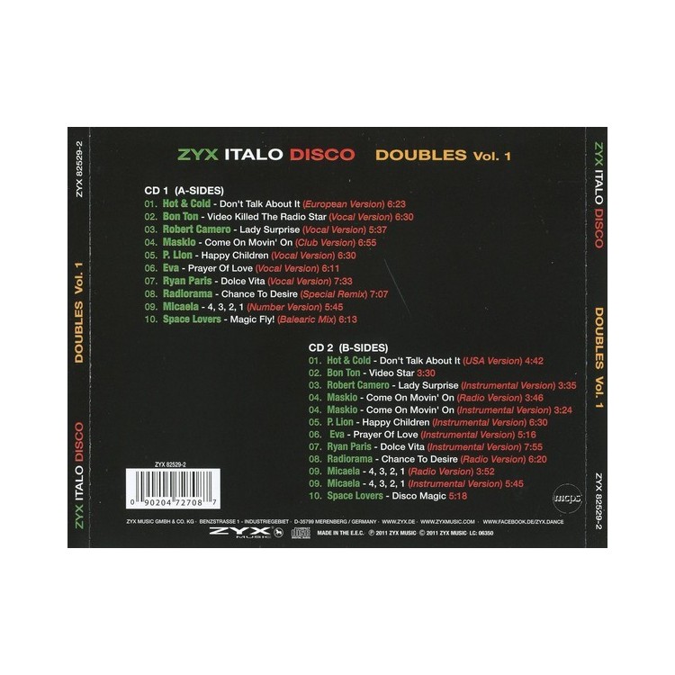 ZYX ITALO DISCO DOUBLES VOL.1 - 2CD