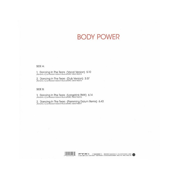 BODY POWER - DANCING IN THE TEARS - VINYL
