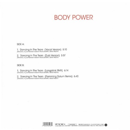 BODY POWER - DANCING IN THE TEARS - VINYL