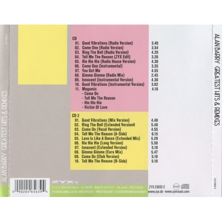 ALAN BARRY - GREATEST HITS & REMIXES - CD