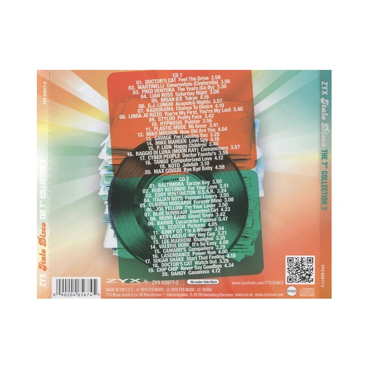 ZYX ITALO DISCO THE 7" COLLECTION VOL.3 - CD