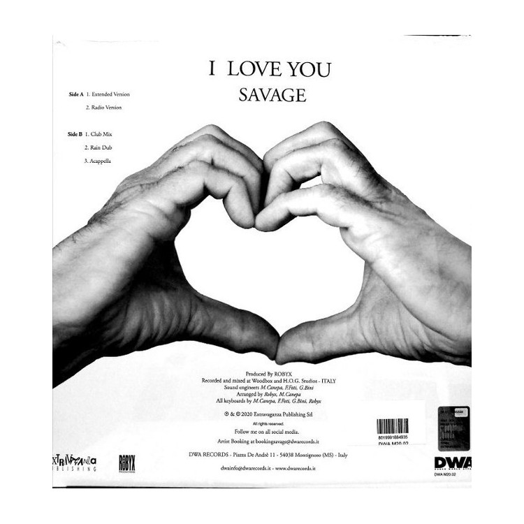 SAVAGE - I LOVE YOU (VINYL)