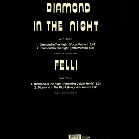 FELLI - DIAMOND IN THE NIGHT (VINYL) FELLI - DIAMOND IN THE NIGHT (VINYL)