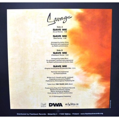 SAVAGE - SAVE ME (NEW REMIXES) - VINYL