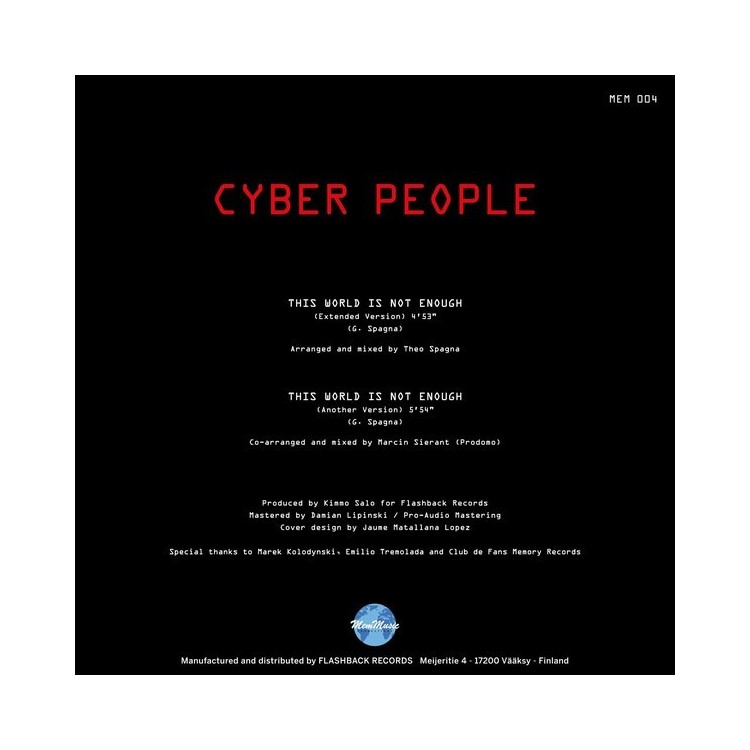 CYBER PEOPLE - THIS WORLD IS NOT ENOUGH - VINYL