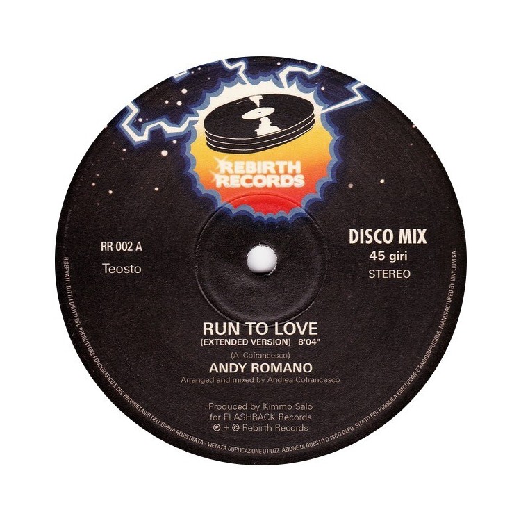 ANDY ROMANO - RUN TO LOVE - VINYL