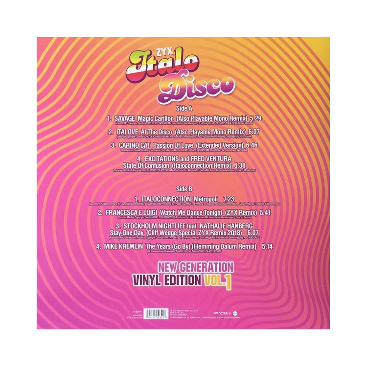 ZYX Italo Disco New Generation Vinyl Edition Vol.1 (VINYL)