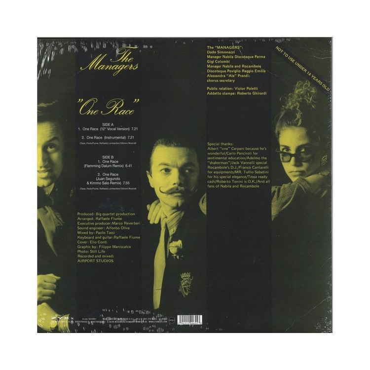 THE MANAGERS - ONE RACE (VINYL)