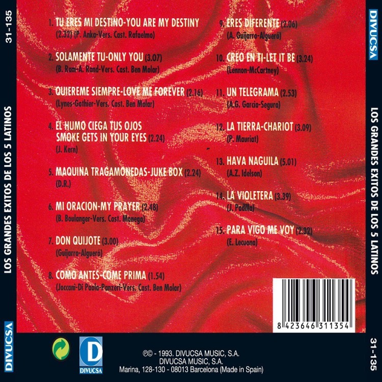 LOS 5 LATINOS - GRANDES EXITOS - CD