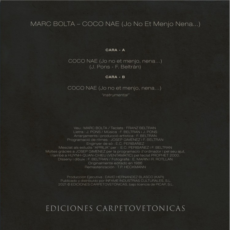 MARC BOLTA - COCO NAE (JO NO ET MENJO, NENA) - VINYL