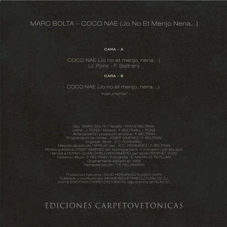MARC BOLTA - COCO NAE (JO NO ET MENJO, NENA) - VINYL MARC BOLTA - COCO NAE (JO NO ET MENJO, NENA) - VINYL
