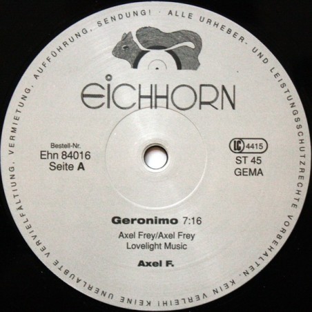 AXEL F. - GERONIMO (VINYL) AXEL F. - GERONIMO (VINYL)