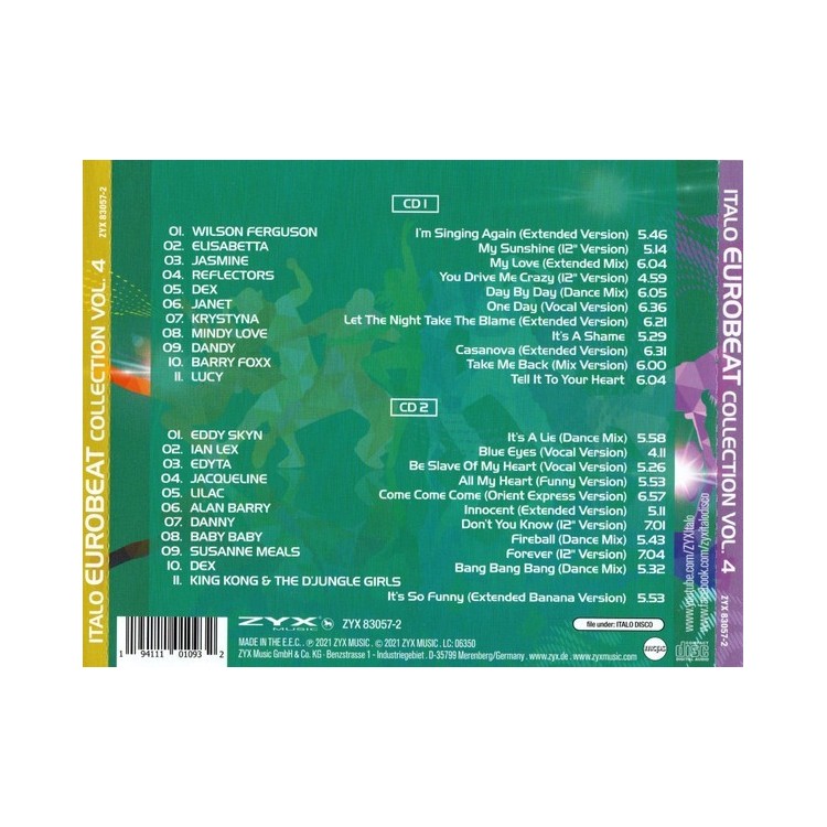 ITALO EUROBEAT COLLECTION Vol.4 - 2CD