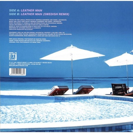 KEN LASZLO - LEATHER MAN (TRANSPARENT BLUE VINYL) KEN LASZLO - LEATHER MAN (TRANSPARENT BLUE VINYL)