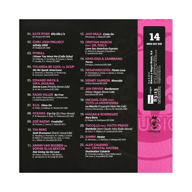 83:13, 30 AÑOS DE MUSICA DANCE (15CD)