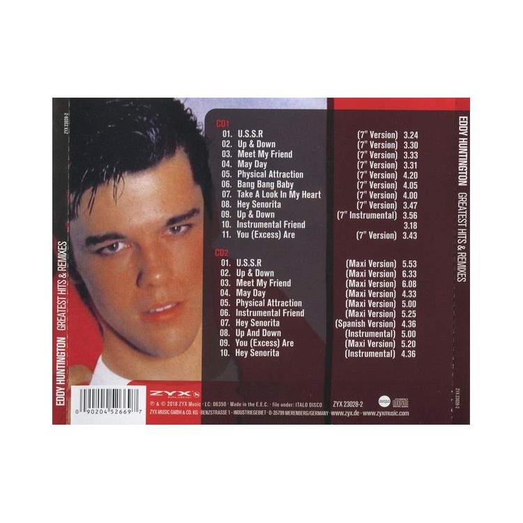 EDDY HUNTINGTON - GREATEST HITS & REMIXES - 2CD