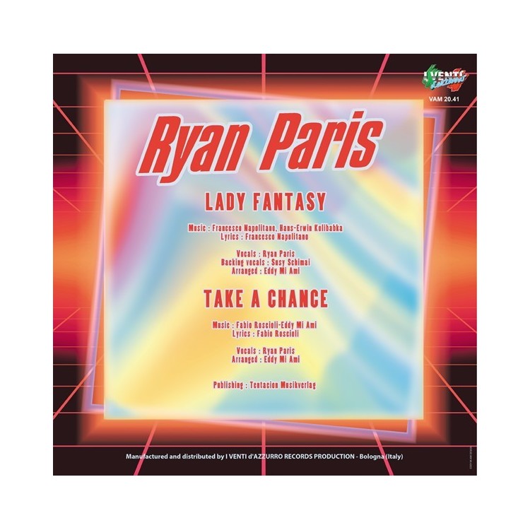 RYAN PARIS - LADY FANTASY / TAKE A CHANCE (VINYL)