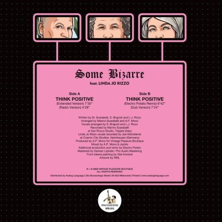 SOME BIZARRE feat. LINDA JO RIZZO - THINK POSITIVE (WHITE VINYL) SOME BIZARRE feat. LINDA JO RIZZO - THINK POSITIVE (WHITE VINYL)