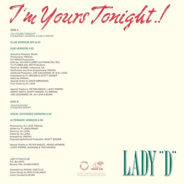 LADY D. - I'M YOURS TONIGHT (VINYL)