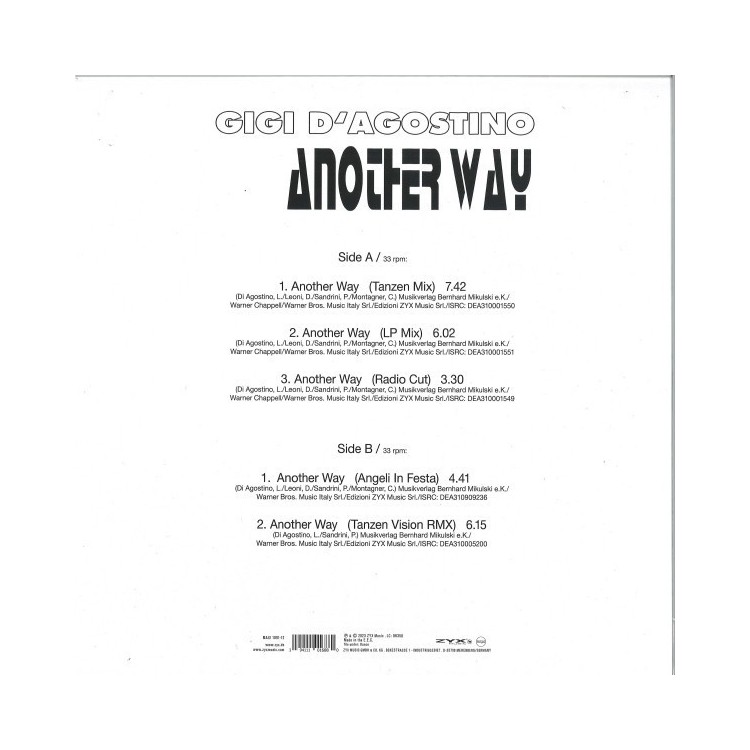 GIGI D'AGOSTINO - ANOTHER WAY (MARBLE VINYL)