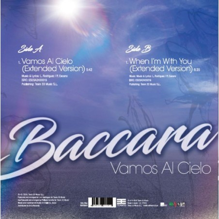 BACCARA - VAMOS AL CIELO (BLUE VINYL) BACCARA - VAMOS AL CIELO (BLUE VINYL)