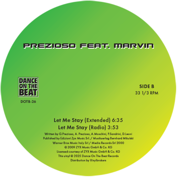 PREZIOSO feat. MARVIN - TELL ME WHY / LET ME STAY (WHITE VINYL)