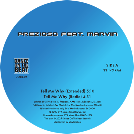 PREZIOSO feat. MARVIN - TELL ME WHY / LET ME STAY (WHITE VINYL)